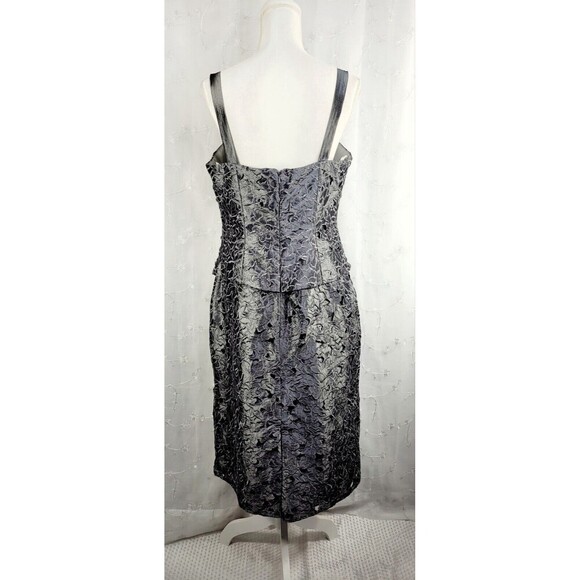 JADE COUTURE GRAY LACE Women Sheath Dress FORMAL MOTHER OF BRIDE SLEEVELESS 12 - Picture 4 of 11